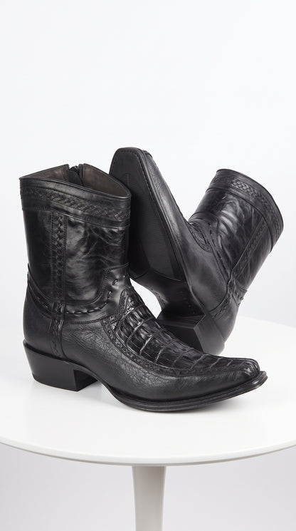Men's Los Altos Caiman Tail and Deer European Toe Short Boots 76BF01