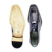 Men's Belvedere Chapo Hornback Caiman Crocodile Dress Shoe – Navy
