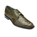 Belvedere Chapo Hornback Caiman Crocodile Dress Shoe in Olive – Men's