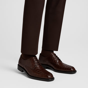 Belvedere Chapo Brown Alligator Luxury Shoe