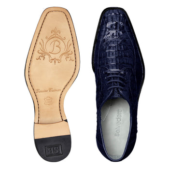 Belvedere Chapo Navy Alligator Luxury Oxford