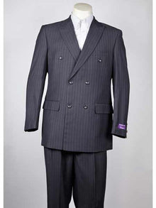 Charcoal Classic Fit Peak Lapel Double Breasted Suit