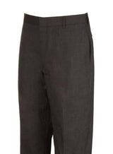 Charcoal Clothing Plain Flat Front Dress Pants