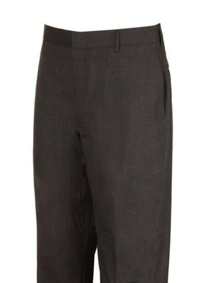 Charcoal Clothing Plain Flat Front Dress Pants