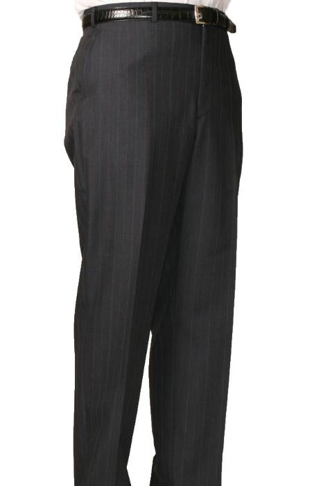 Charcoal Bond Flat Front Trouser