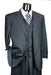Men's Charcoal Pinstripe 3pc 2 Button Italian Designer Suit Charcoal Stripe Pin Stripe