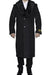 Mens Overcoat Men Charcoal Grey Dress Full Length Wool Dress Top Coat