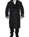 Mens Overcoat Charcoal Grey Dress Full Length Wool Dress Top Coat