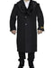 Mens Overcoat Charcoal Grey Dress Full Length Wool Dress Top Coat