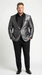Men’s Shiny Charcoal Grey Blazer –  Sharkskin Dinner Jacket Shawl Collar
