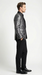 Men’s Shiny Charcoal Grey Blazer –  Sharkskin Dinner Jacket Shawl Collar