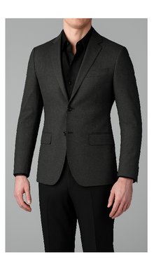 Charcoal Grey Slim fit blazer 2 Buttons Solid Sport coat Jacket