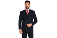 High Quality Designer Casual Cheap Priced Fashion Blazer Dress Jacket Charcoal Gray Double Breasted Blazer with Peak Lapels