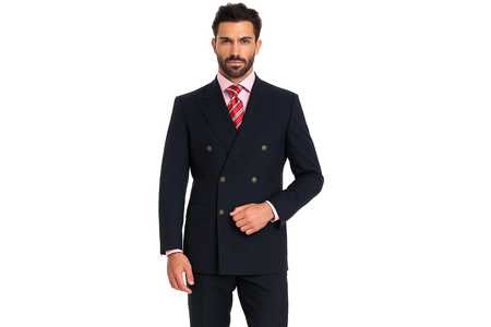 High Quality Designer Casual Cheap Priced Fashion Blazer Dress Jacket Charcoal Gray Double Breasted Blazer with Peak Lapels