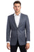 Saco vaquero - Western Sport Coat - Western Blazer- Men's Two Button Regular Fit Sport Coat In Charcoal Grey With Blue & Pink Windowpane Plaid