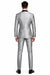 Men'S Shiny Sharkskin Tuxedo Silver Gray ~ Light Grey Black Lapel Two Toned Vested Tuxedo - Mens Grey And Black Tuxedo Wedding - Charcoal Grey Tuxedo