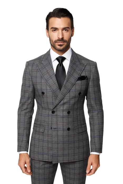  Color Charcoal with Blue Plaid by Rossiman