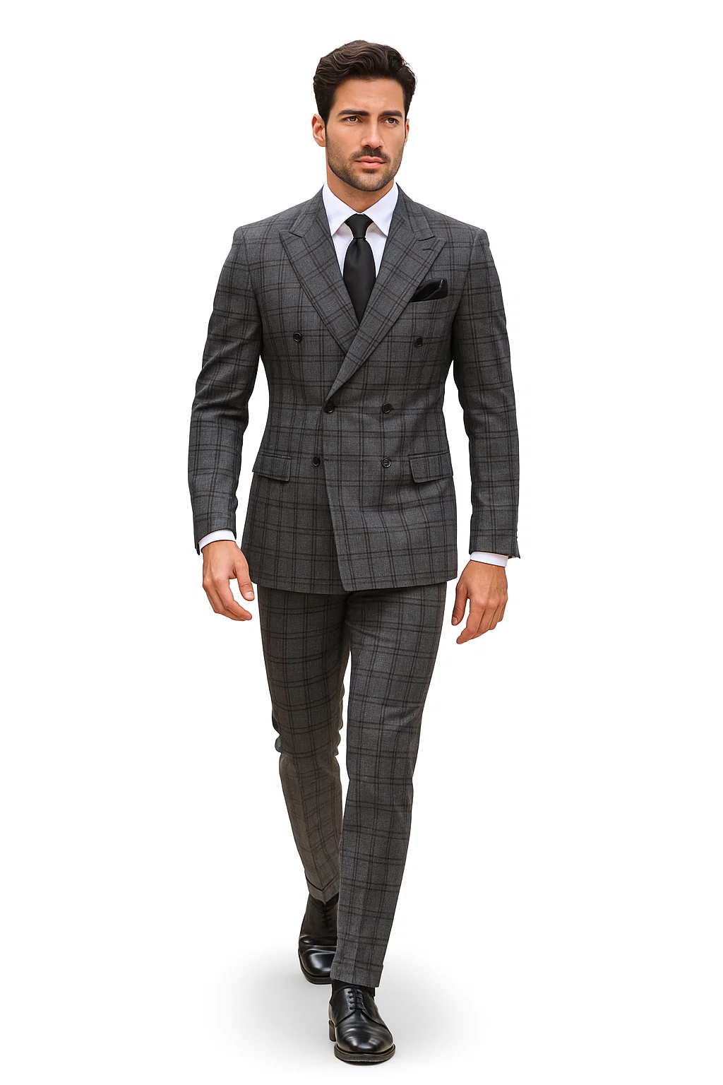  Color Charcoal with Blue Plaid by Rossiman
