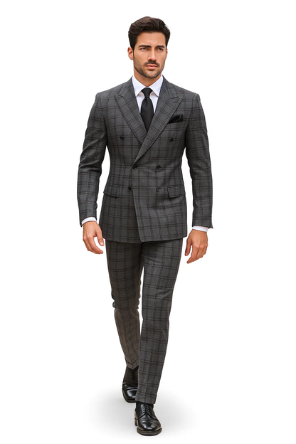  Color Charcoal with Blue Plaid by Rossiman
