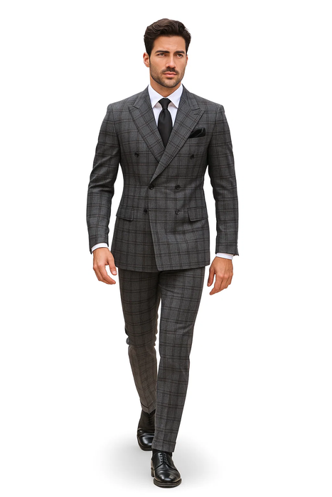  Color Charcoal with Blue Plaid by Rossiman
