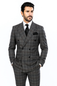  Color Charcoal with Blue Plaid by Rossiman