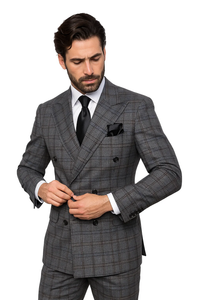  Color Charcoal with Blue Plaid by Rossiman