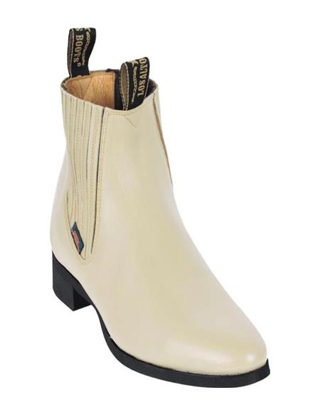 Bone Los Altos Boots Men's Charro Botin Short Ankle Leather Boots