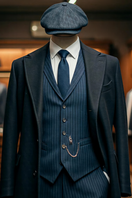 Thomas Shelby Suit - Thomas Shelby Costume + Pants + Vest + Overcoat + Hat Charcoal