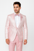 Tiglio Rosso Suit  - Classic Fit Athletic Cut 100% Wool Super 150s Italian Fabric Peak Lapel in Color Light Pink