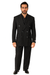 Tiglio Rosso Suit  - Classic Fit Athletic Cut 100% Wool Super 150s Italian Fabric Peak Lapel in Color Black/White