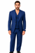Tiglio Rosso Suit  - Classic Fit Athletic Cut 100% Wool Super 150s Italian Fabric Peak Lapel in Color Blue