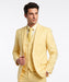 Men’s Yellow Seersucker 3 Piece Suit, 100% Cotton Summer Wedding Dress Suit