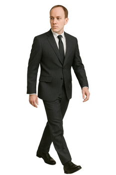 Dark Navy Wide Pinstripe 2 Button Men's Suit - Dark Blue Suit - Image 25
