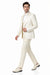 Men’s Champagne Ivory Paisley Dinner Jacket with Bow Tie, Off White Floral Formal Blazer
