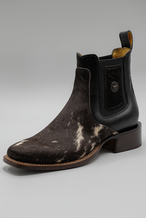 Cowhide Short Cowboy Boots