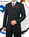 Cheap Price Dress Suit Sale 3 Button Black Pinstripe