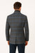 Men’s Blue & Grey Checkered Wool Blazer with Quilted Inner Layer – Alberto Nardoni Collection