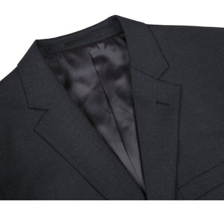 Renoir Clothing - Renoir Suit - Renoir Fashion - Super 140s Wool Two Button Slim Fit Charcoal Renoir Suit