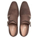Actore II Chestnut Suede Double Monk Strap Shoes By Mezlan Made In Spain Brand