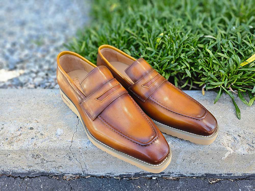 Chic Patina Burnished Penny Loafer - Image 7