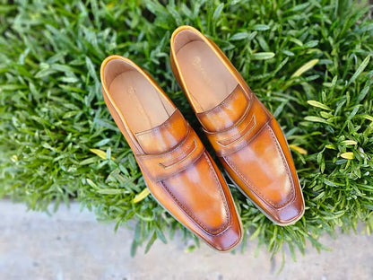 Chic Patina Burnished Penny Loafer - Image 8