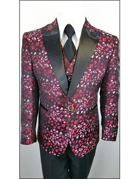 Black Fuchsia Boys Kids Fashion Suit - Toddler Suits