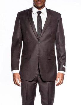 Extra Slim Fit Suit Mens Chocolate Dark Brown Extra Slim Fit Wedding Prom Skinny Suit