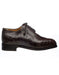 Ferrini Shoes - Mens Alligator Dress Shoe - Ferrini 3673 Belly Alligator Wingtip Shoes Chocolate