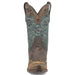 Dan Post Womens Vintage Bluebird Chocolate & Teal 11 Snip Toe Cowboy Boot