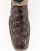 Ferrini Bronco Men's Print Pirarucu Fish Boots Handcrafted Chocolate