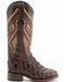 Ferrini Bronco Men's Print Pirarucu Fish Boots Handcrafted Chocolate