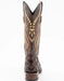 Ferrini Bronco Men's Print Pirarucu Fish Boots Handcrafted Chocolate