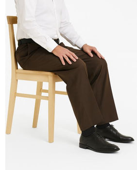 dress pants baggy Mens Pleated Dress Pants Chocolate Brown Wide Leg Slacks Pleated Baggy Dress Trousers Unhemmed Unfinished Bottom White / Dress size Pants : 44