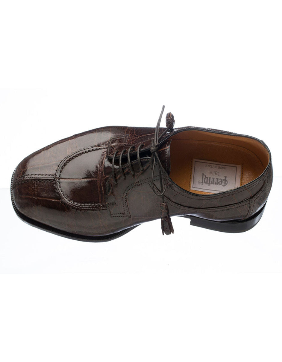 Mens Ferrini French Calfskin Wingtip Dress Shoe in Camel main image 1